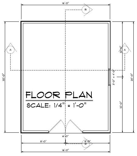 16'x20' Barn Style Shed Plan 