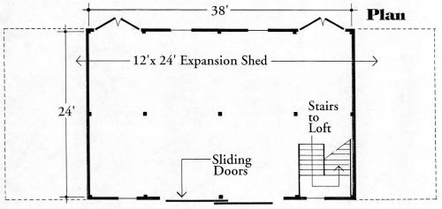 Coach House Style Pole-Barn Blueprints