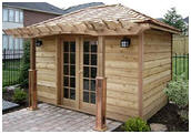 Gargen Shed Plans with Pergola