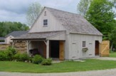 Small Post and Beam Barn with Open Shelter