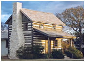 Restored Antique Pioneer Log Cabin