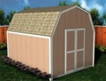 Gambrel Roof Storage Shed