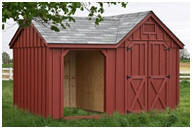 Small Barn with Open Run-In or Storage Area