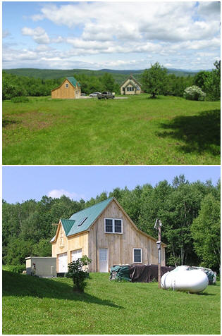The Ashokan Barn is part of this perfect country homestead in Maine. Stock plans for the little pole barn are available from architect Don Berg. 