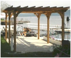 Inexpensive Wood or Vinyl Pergola Kits from AlansFactoryOutlet.com