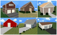 Create your own design for a garage, shed or barn. Easy software is online at Plan3D.com